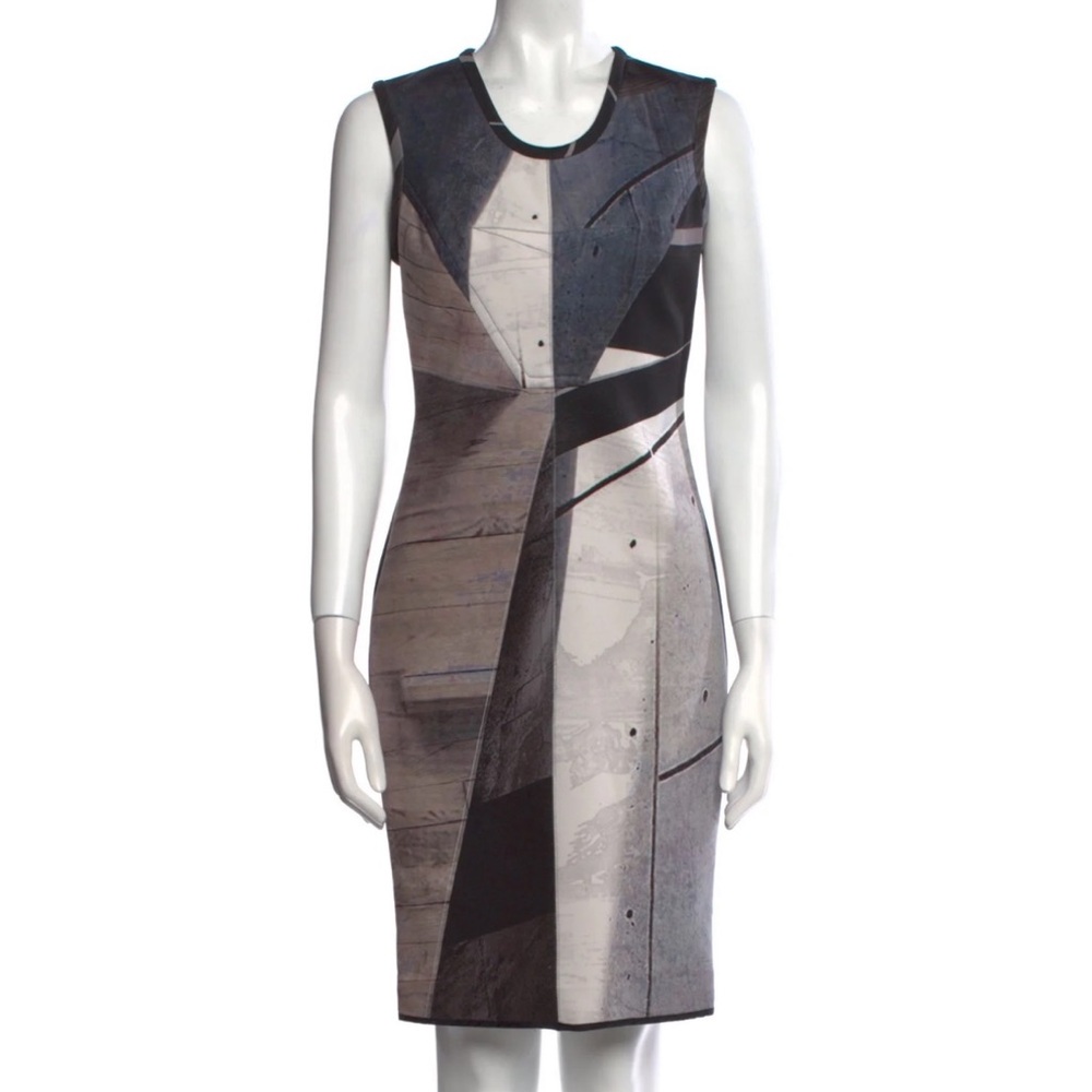 YIGAL AZROUEL modern abstract sleeveless dress- Size 10